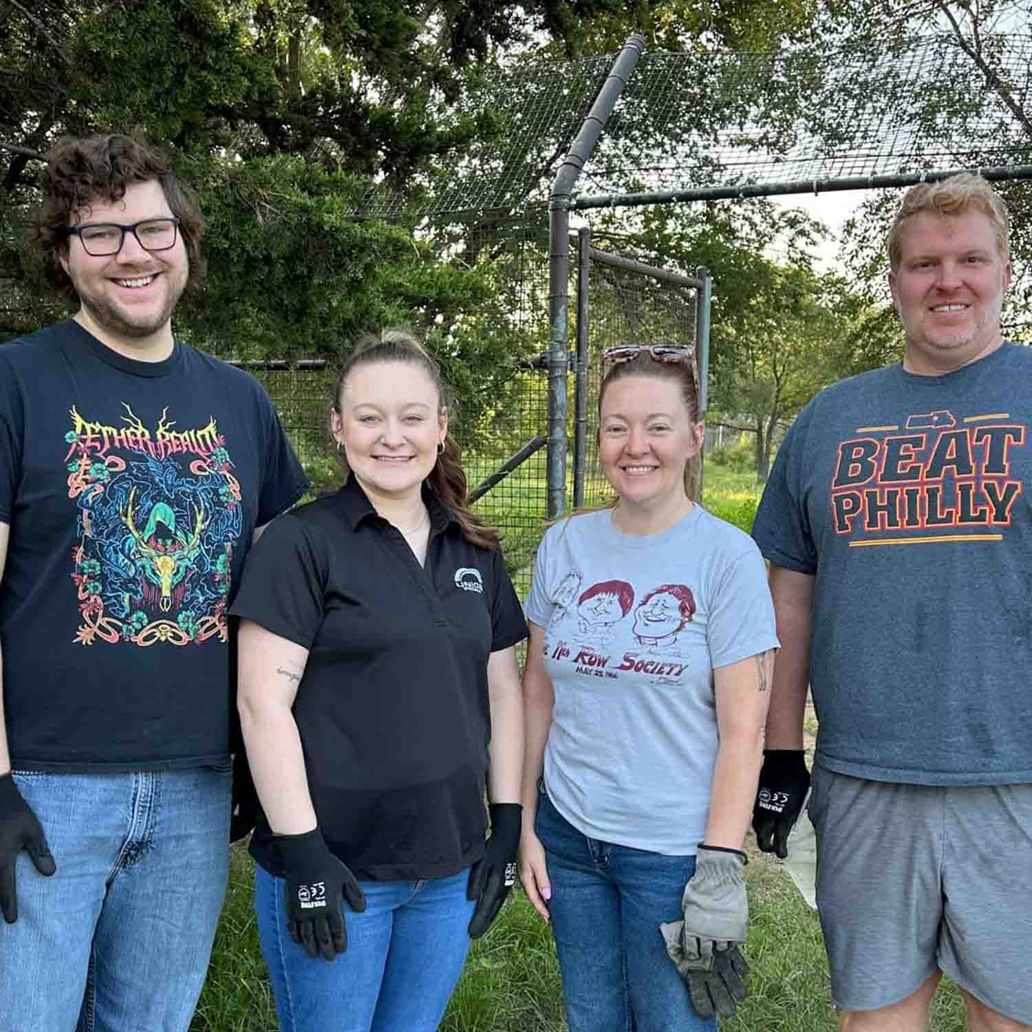 Photo of USB staff volunteering at the Sedgwick County Zoo.